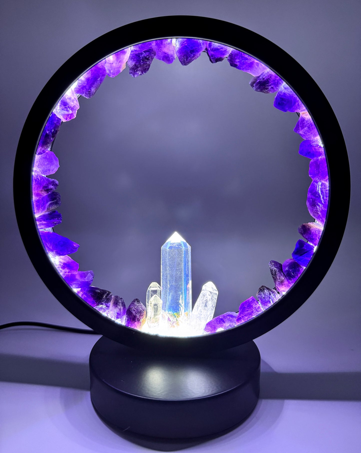 Crystal Portal Lamp “Violet Whisper”