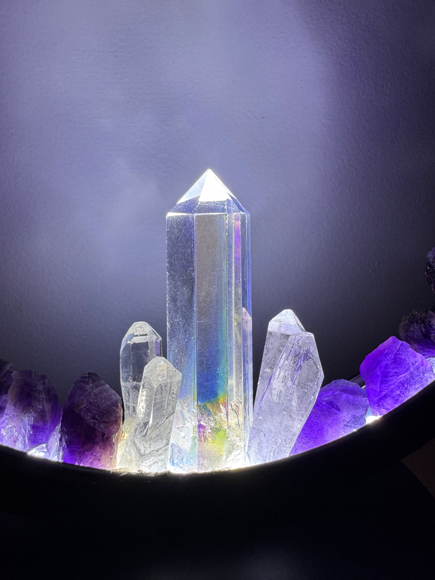 Crystal Portal Lamp “Violet Whisper”