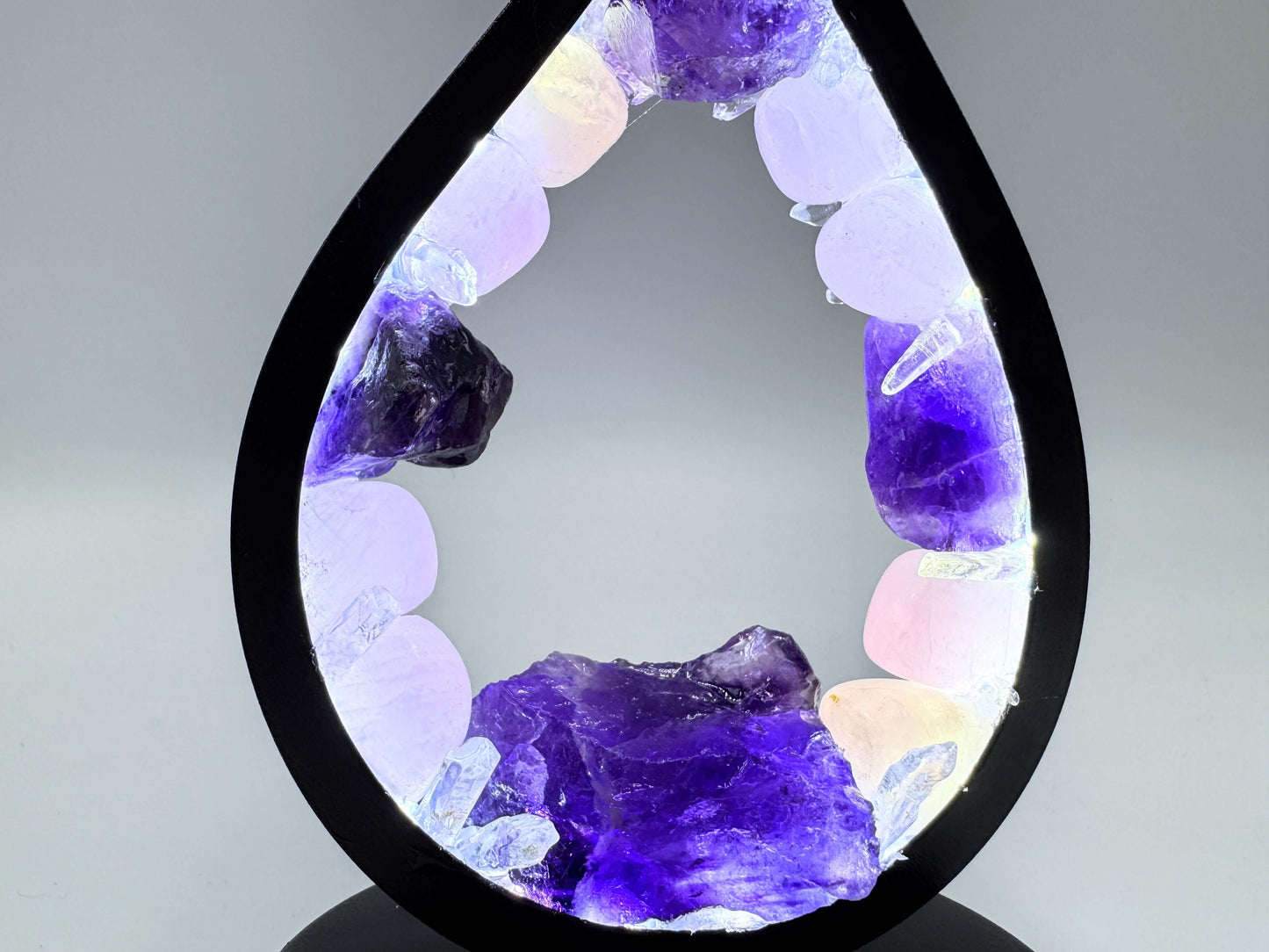 Handmade crystal Flame Crystal Lamp with dimmable warm and cool light