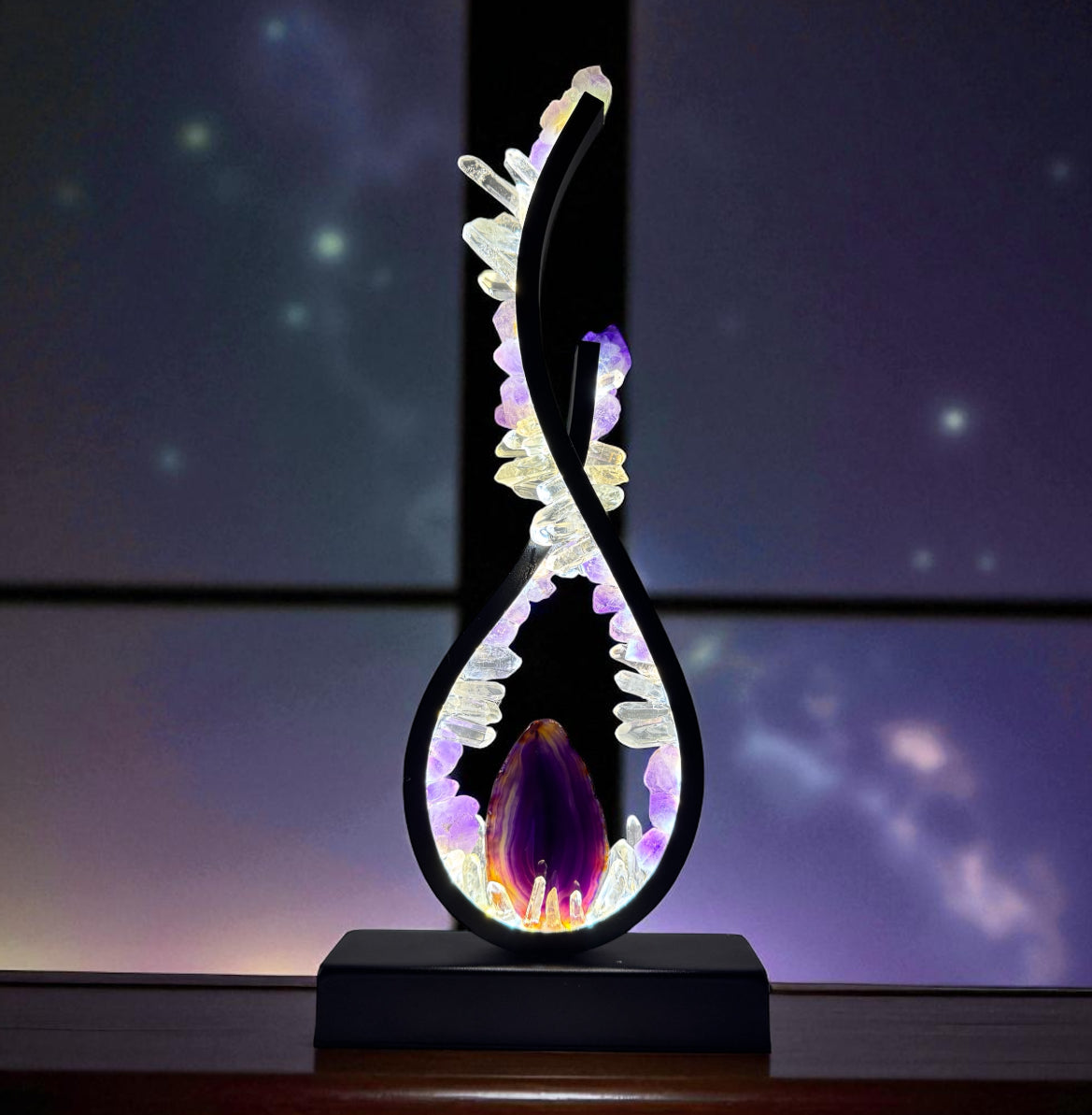 Crystal Flame Lamp “ Celestial Flame “