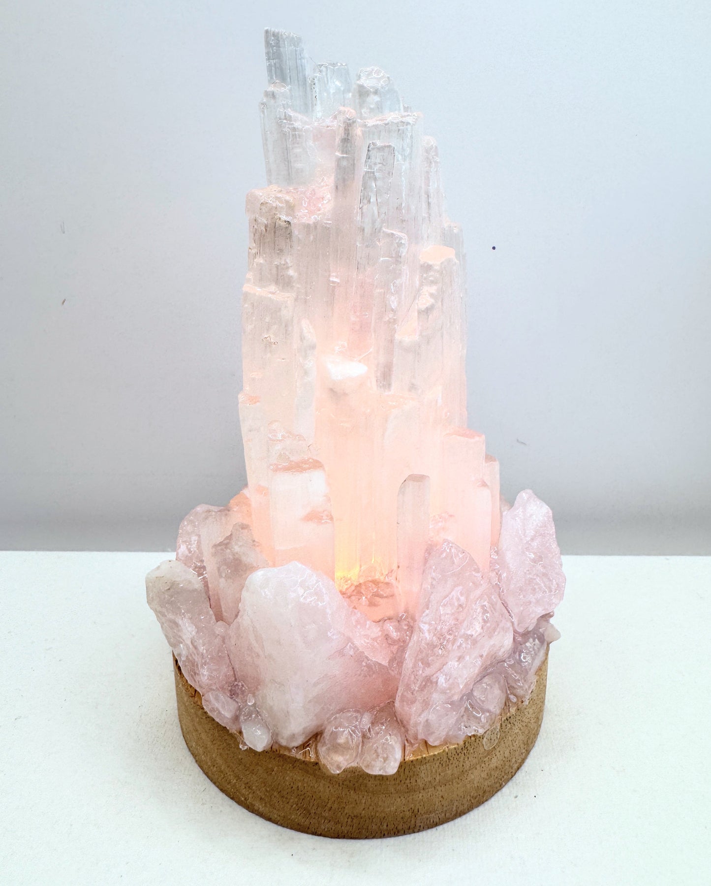 Rainbow Selenite Lamp (10cm base) 1