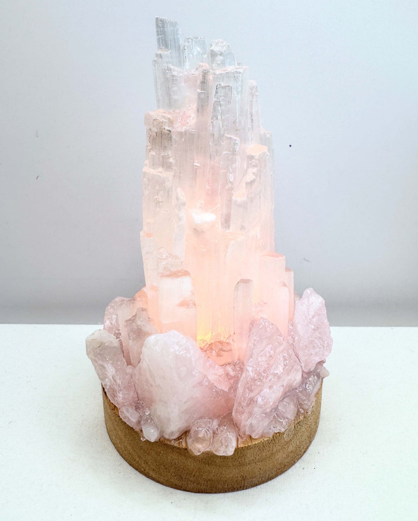Rainbow Selenite Lamp (10cm base) 1