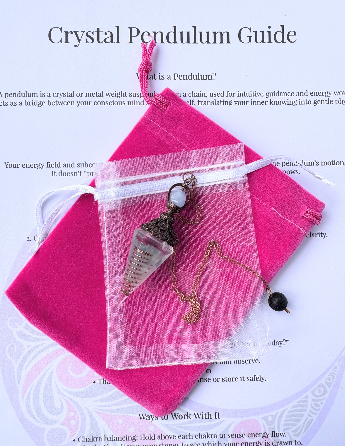 Crystal Pendulum Orgonite - Crystal Goddess NZ