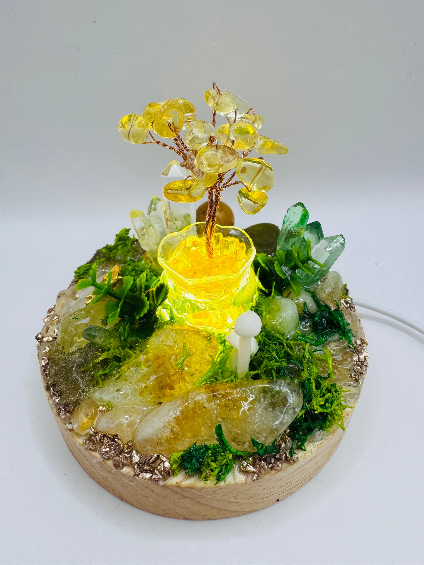 Citrine mini fairy garden