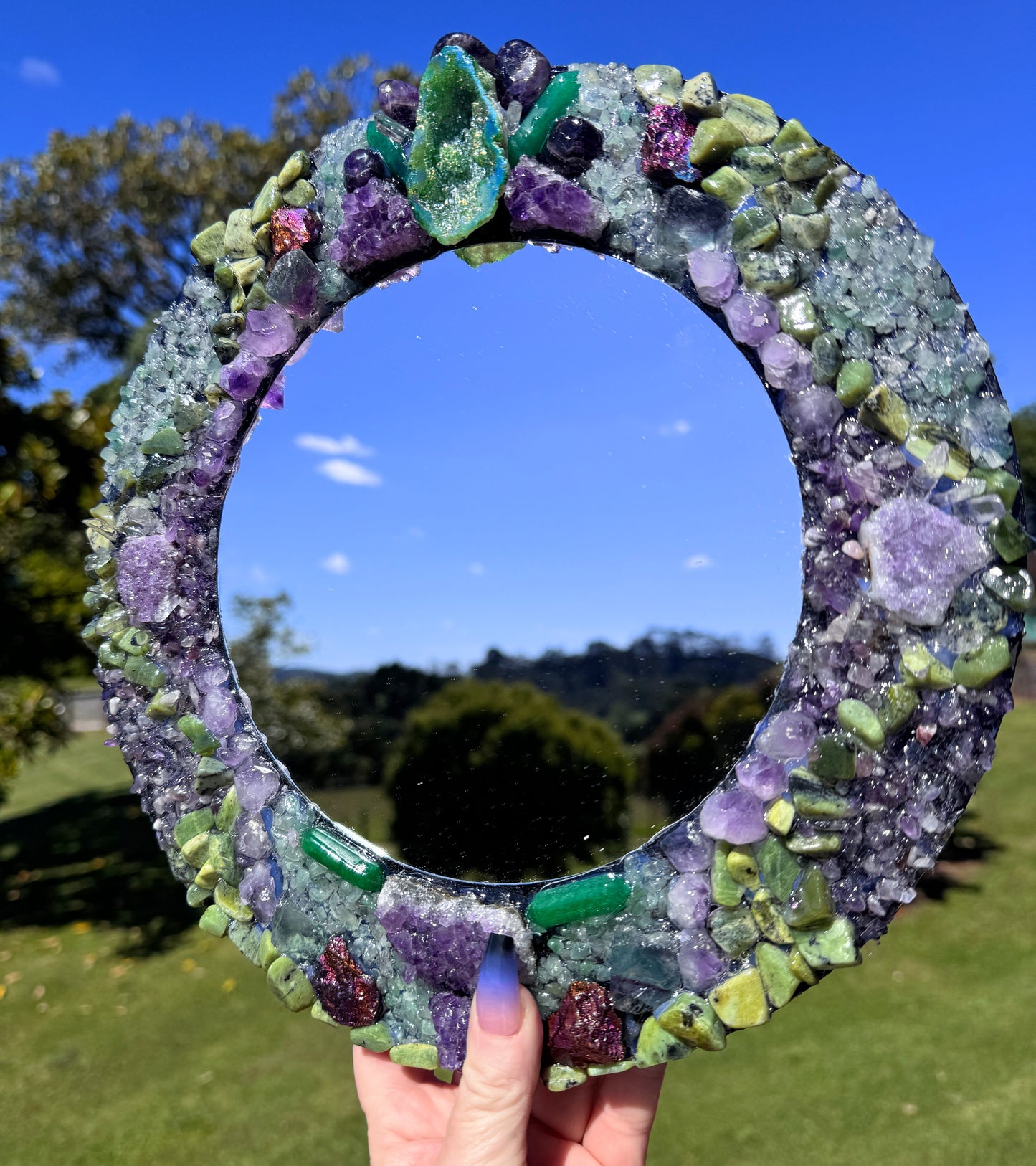 Crystal Mirror “Fae Forest” 28cm