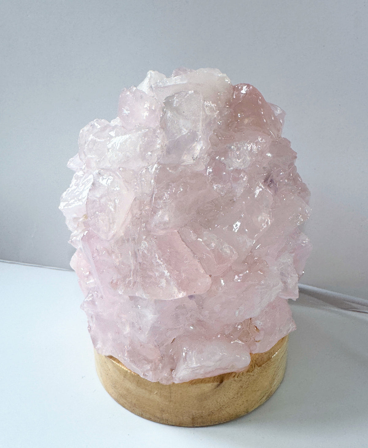 Crystal Dome Lamp Rose Quartz (M)