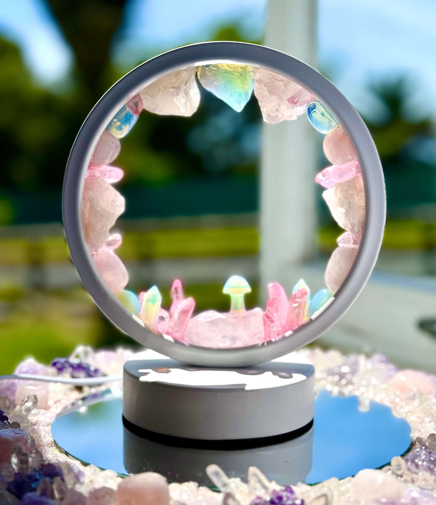 Crystal Lamp Opalite Halo 18cm