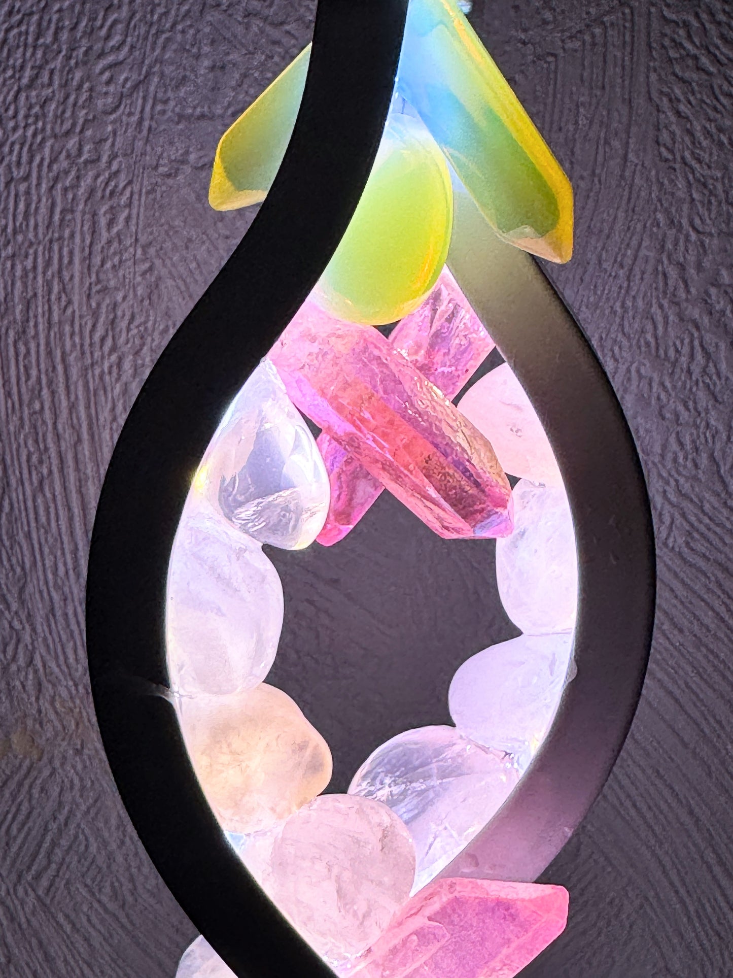 Opal Aura Spiral Crystal Lamp