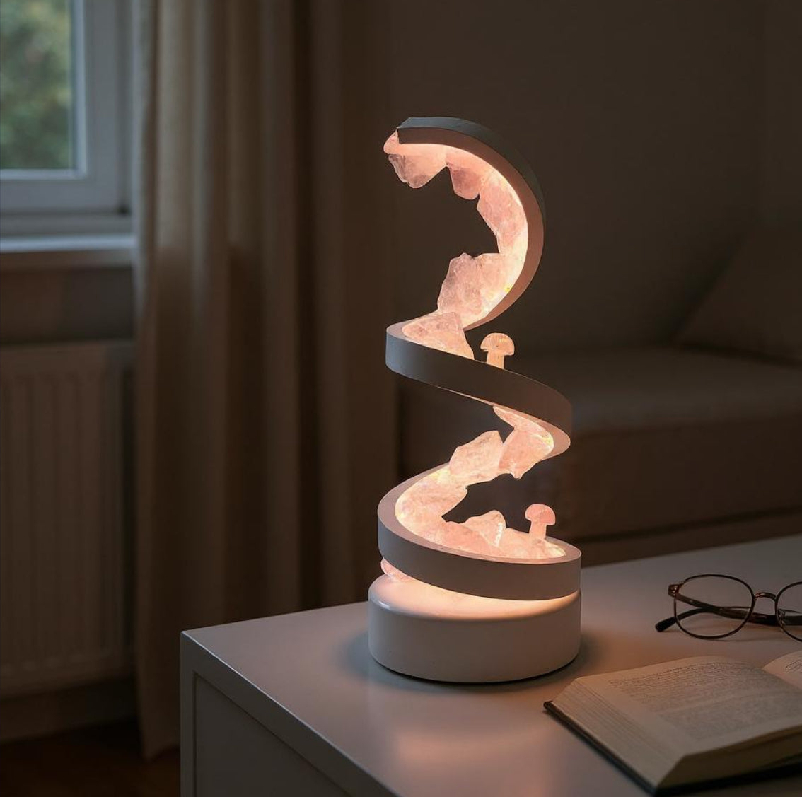 Crystal Spiral Lamp “Venus Glow”