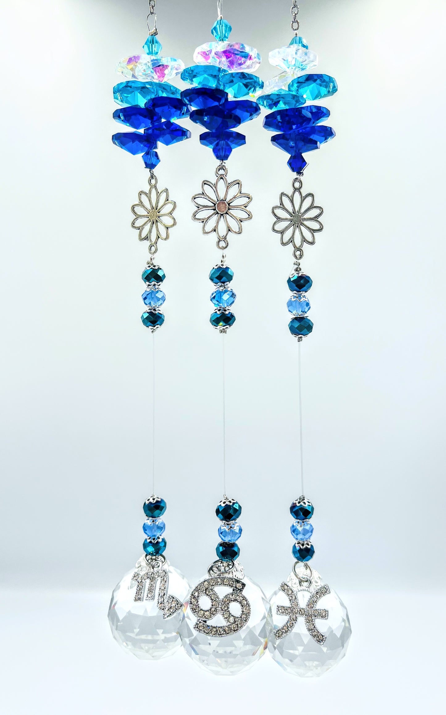 Flower Zodiac Sun Catcher with charm.