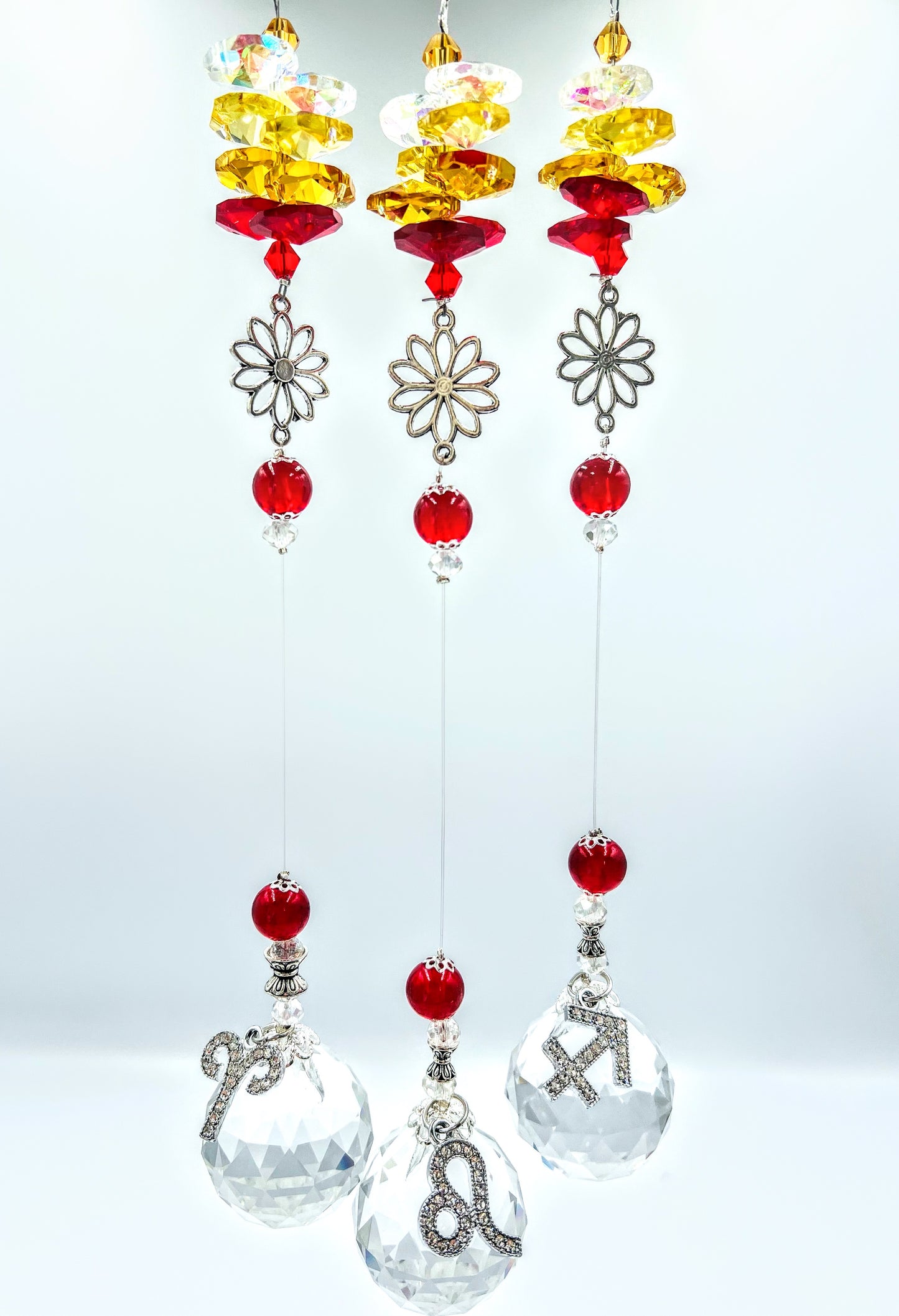 Flower Zodiac Sun Catcher with charm.