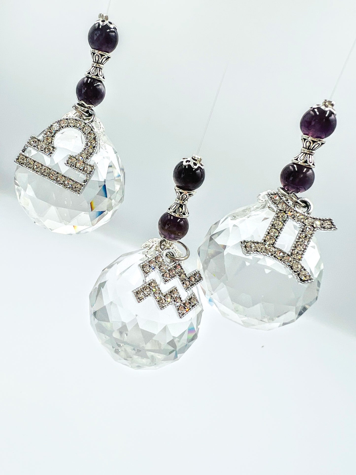 Flower Zodiac Sun Catcher with charm.
