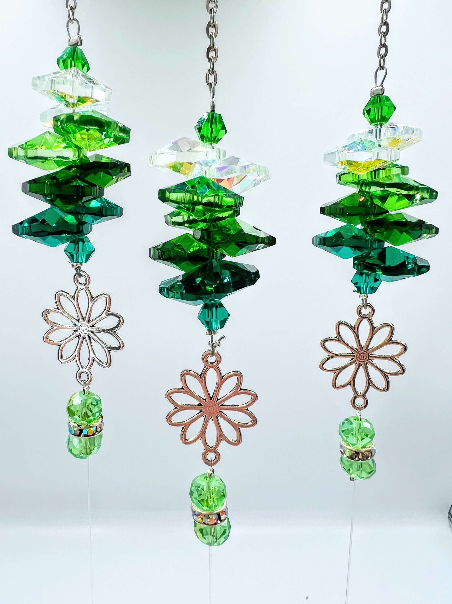 Flower Zodiac Suncatcher with charm.