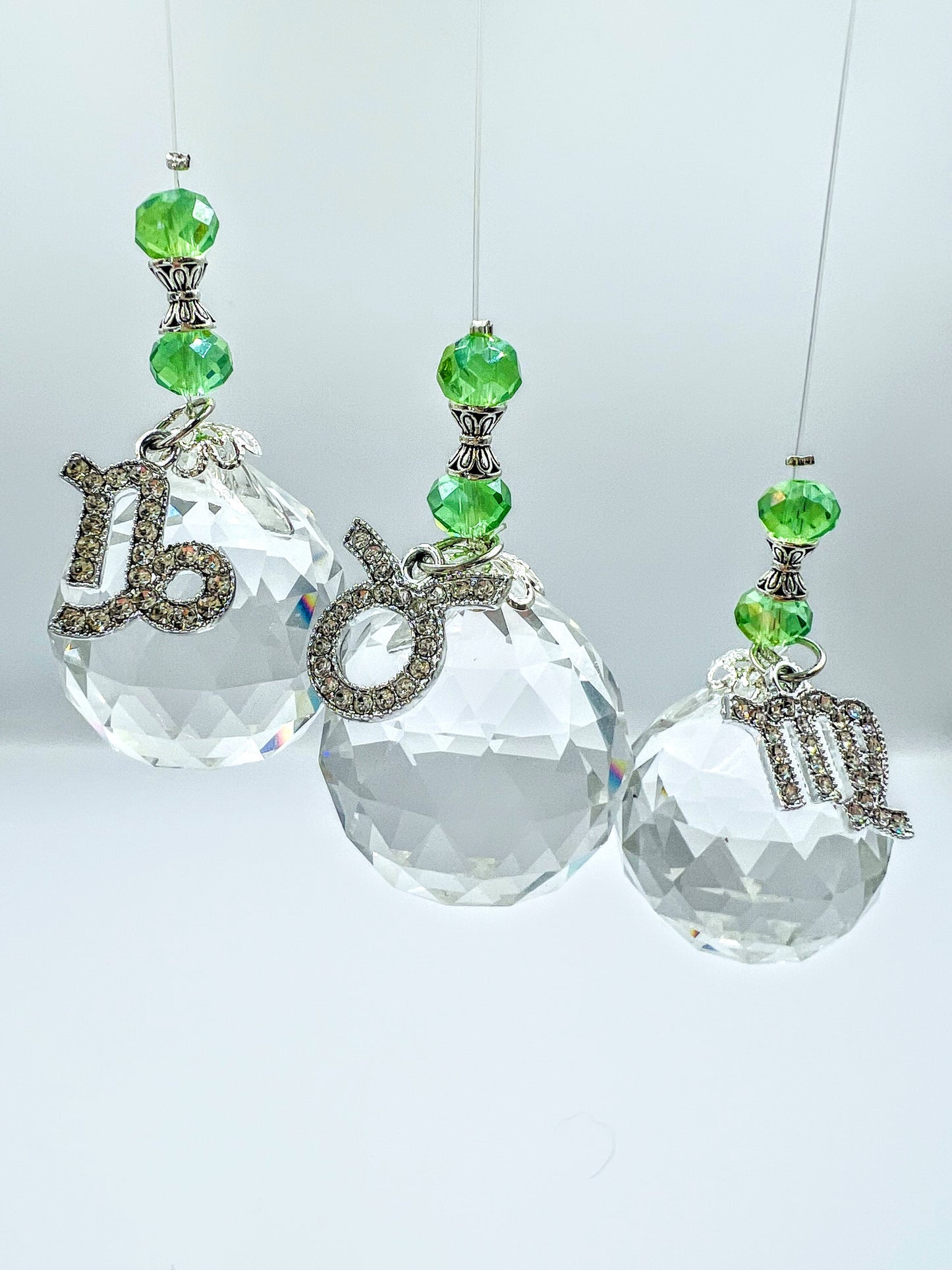 Flower Zodiac Sun Catcher with charm.