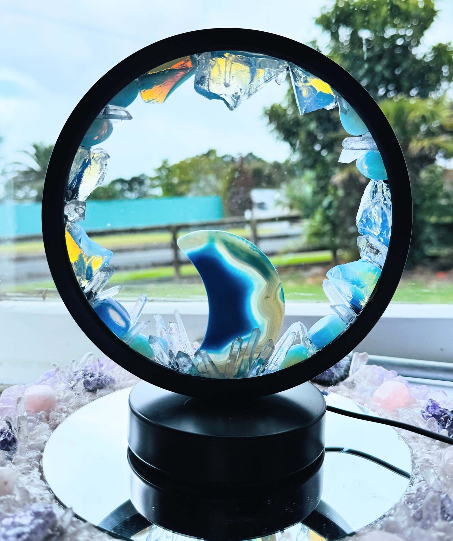 Crystal Portal Lamp “Blue Moon”