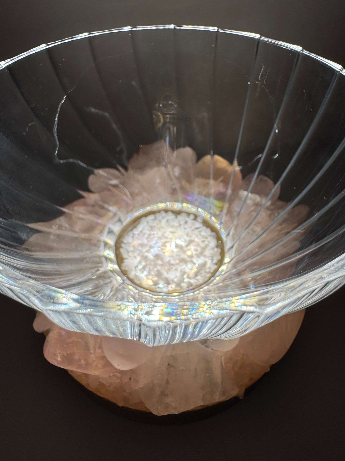 Rose Aura Crystal Bowl