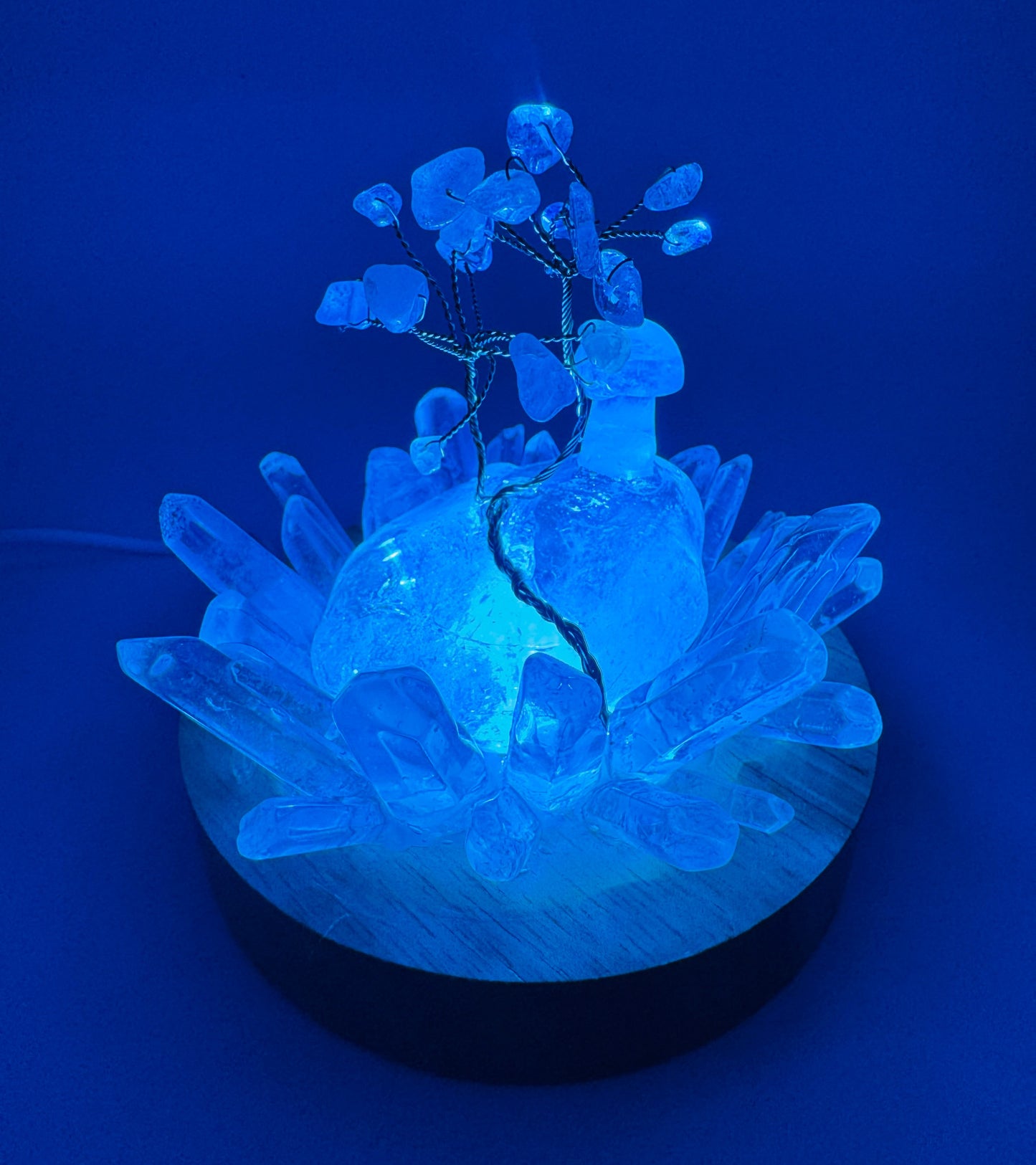 Clear Quartz Cluster Lamp /LG