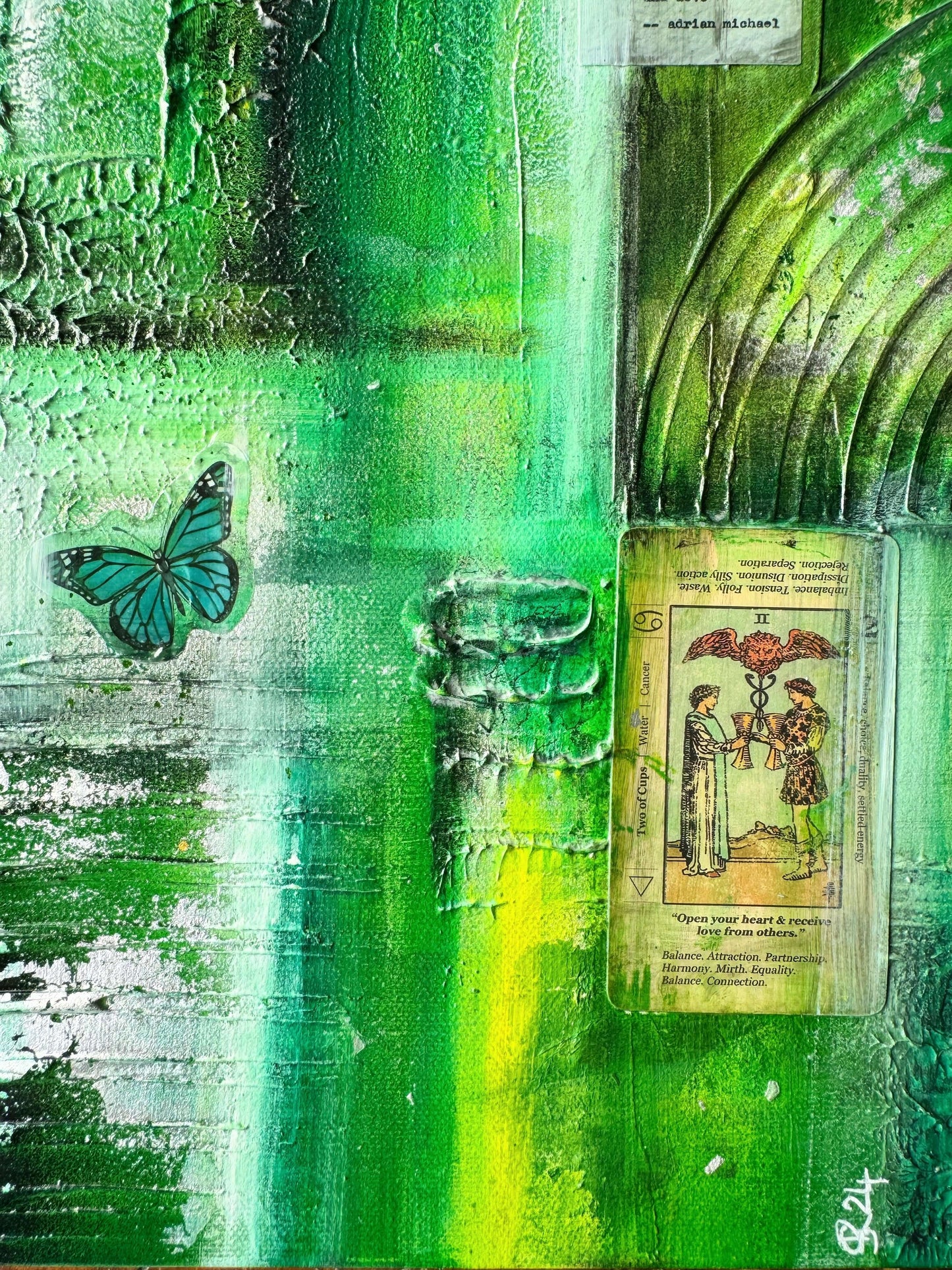 Original NZ Art Mixed Media “Open Heart”