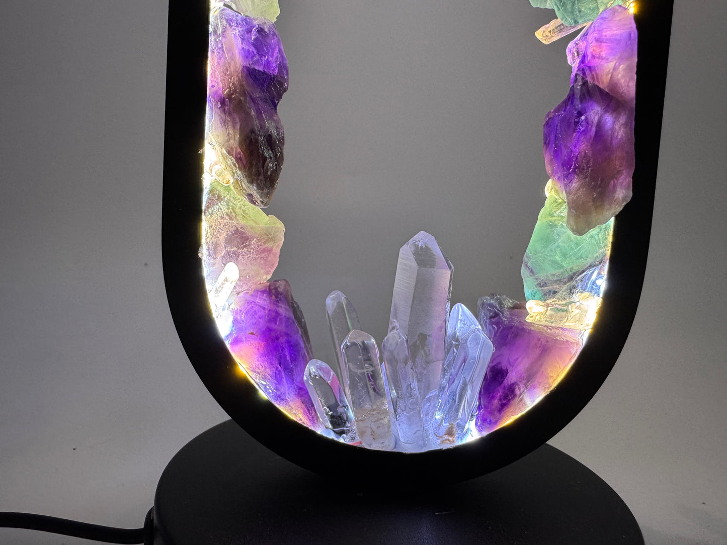 Crystal portal lamp “Aurora Gateway”