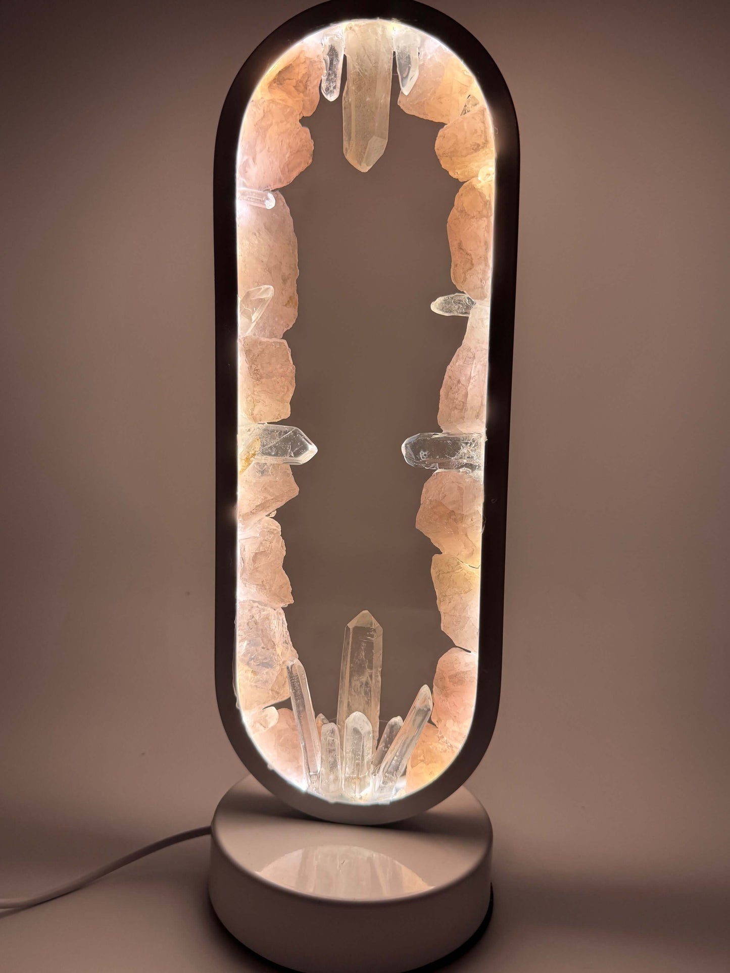 Crystal lamp - 'starlit Rose”.