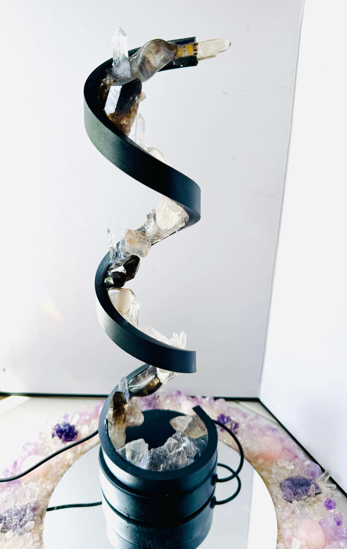 Crystal lamp Spiral “ moon beams”