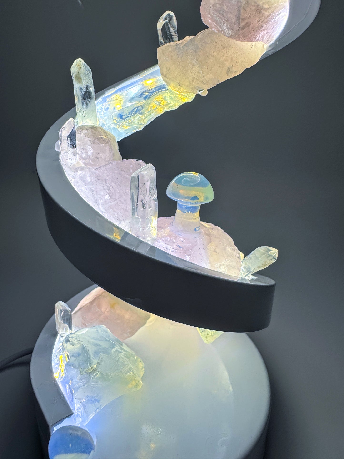 Crystal Spiral Lamp “ Goddess Glow Spiral “