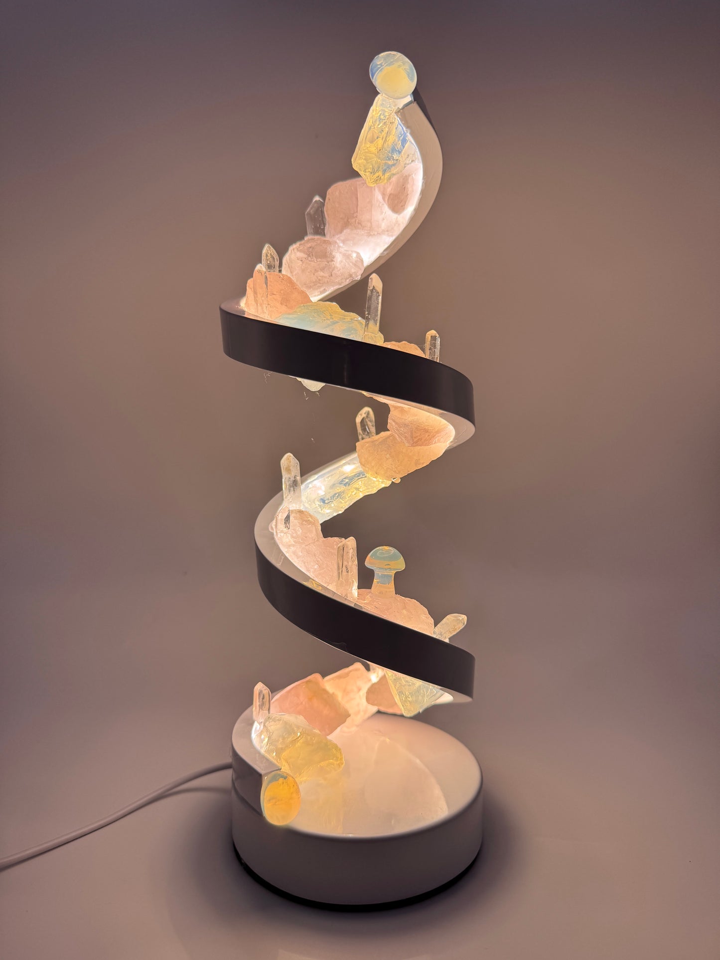Crystal Spiral Lamp “ Goddess Glow Spiral “