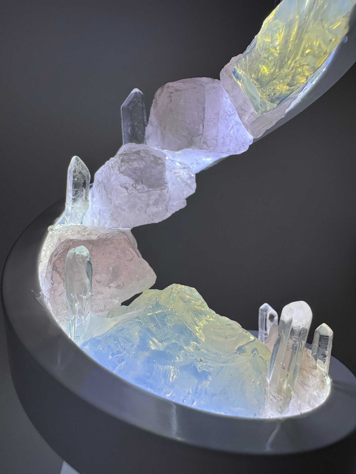 Crystal Spiral Lamp “ Goddess Glow Spiral “