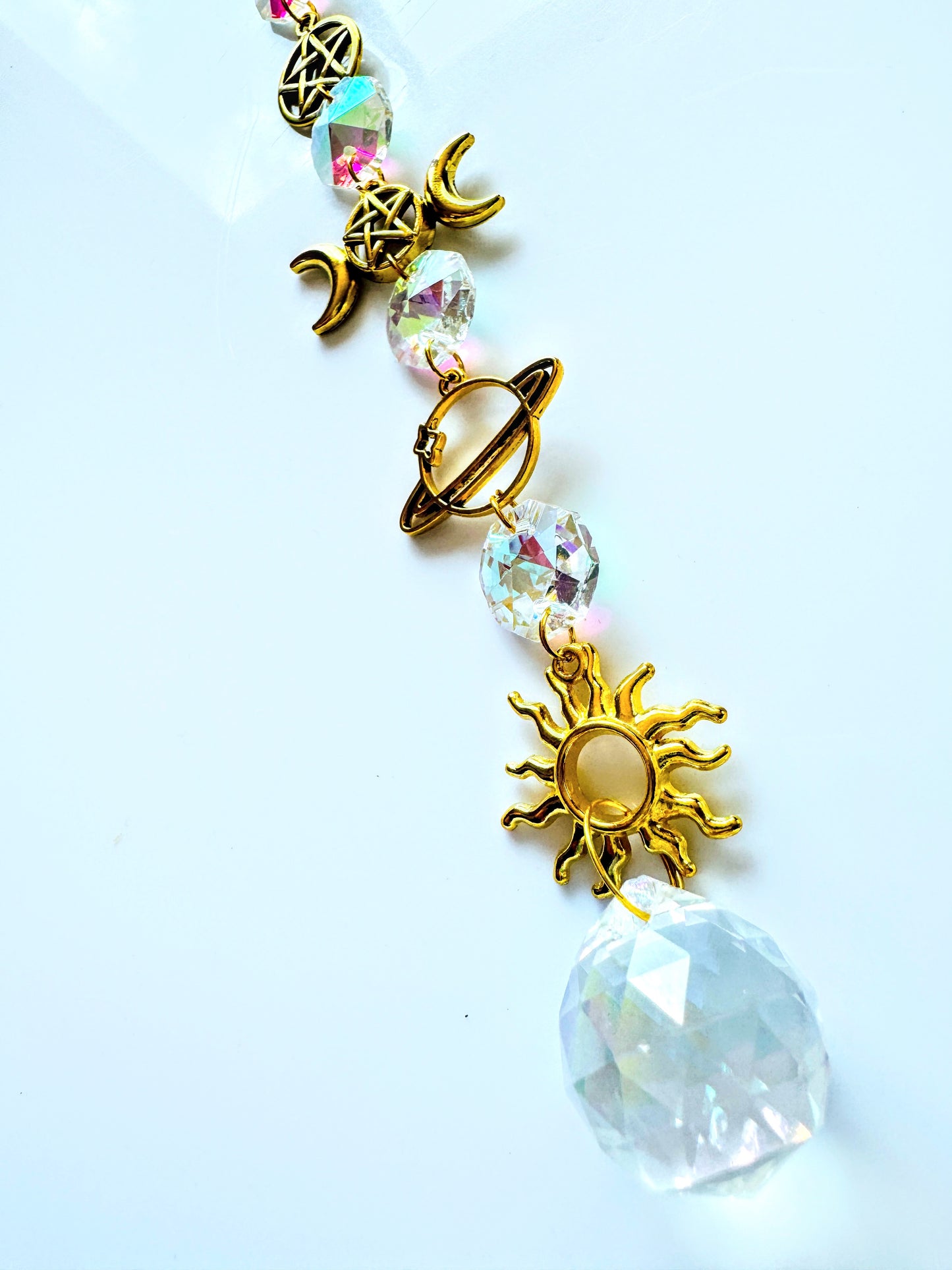 Iridescent Triple Gold Goddess Sun Catcher