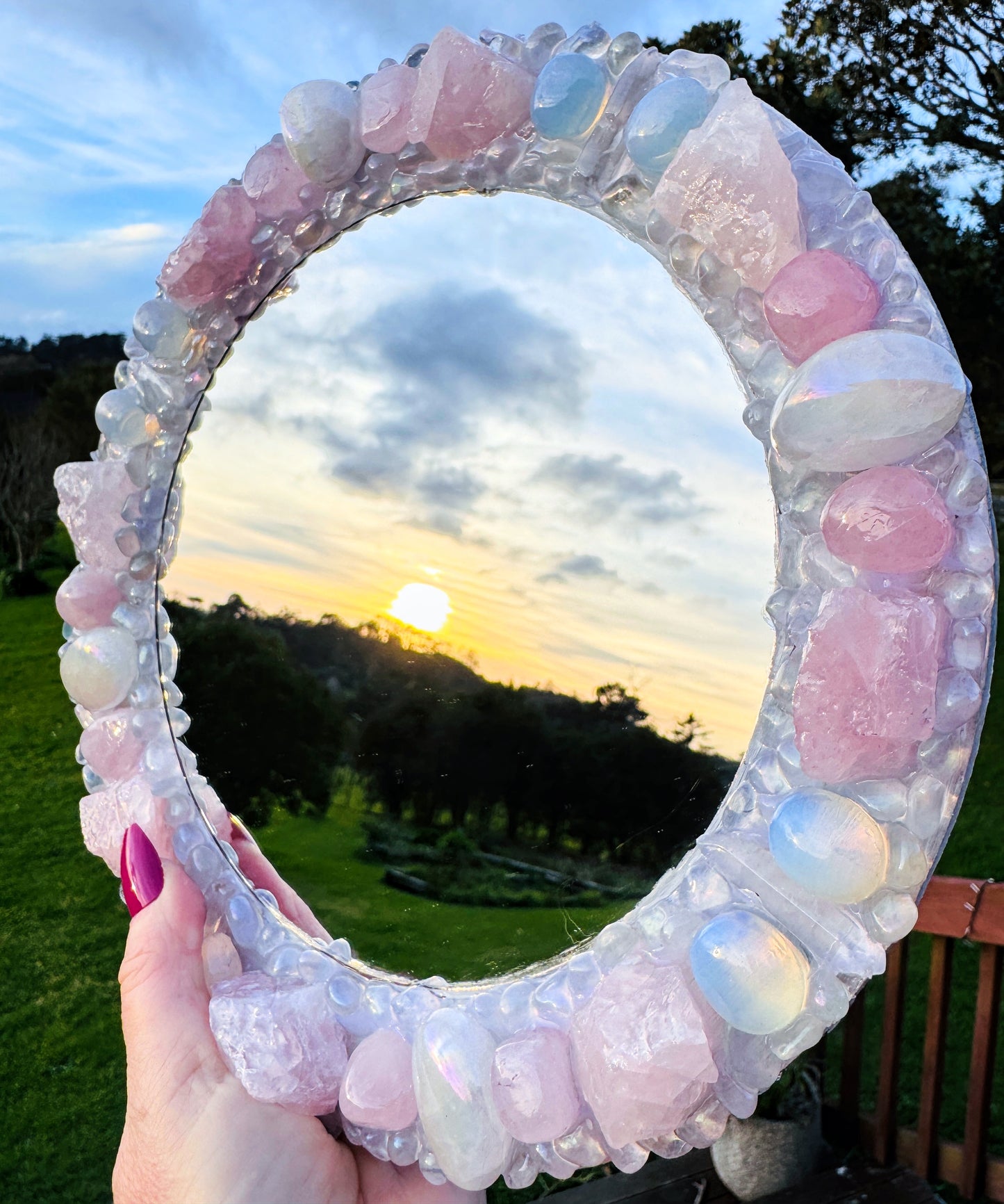 “Dreamweaver” Crystal Mirror