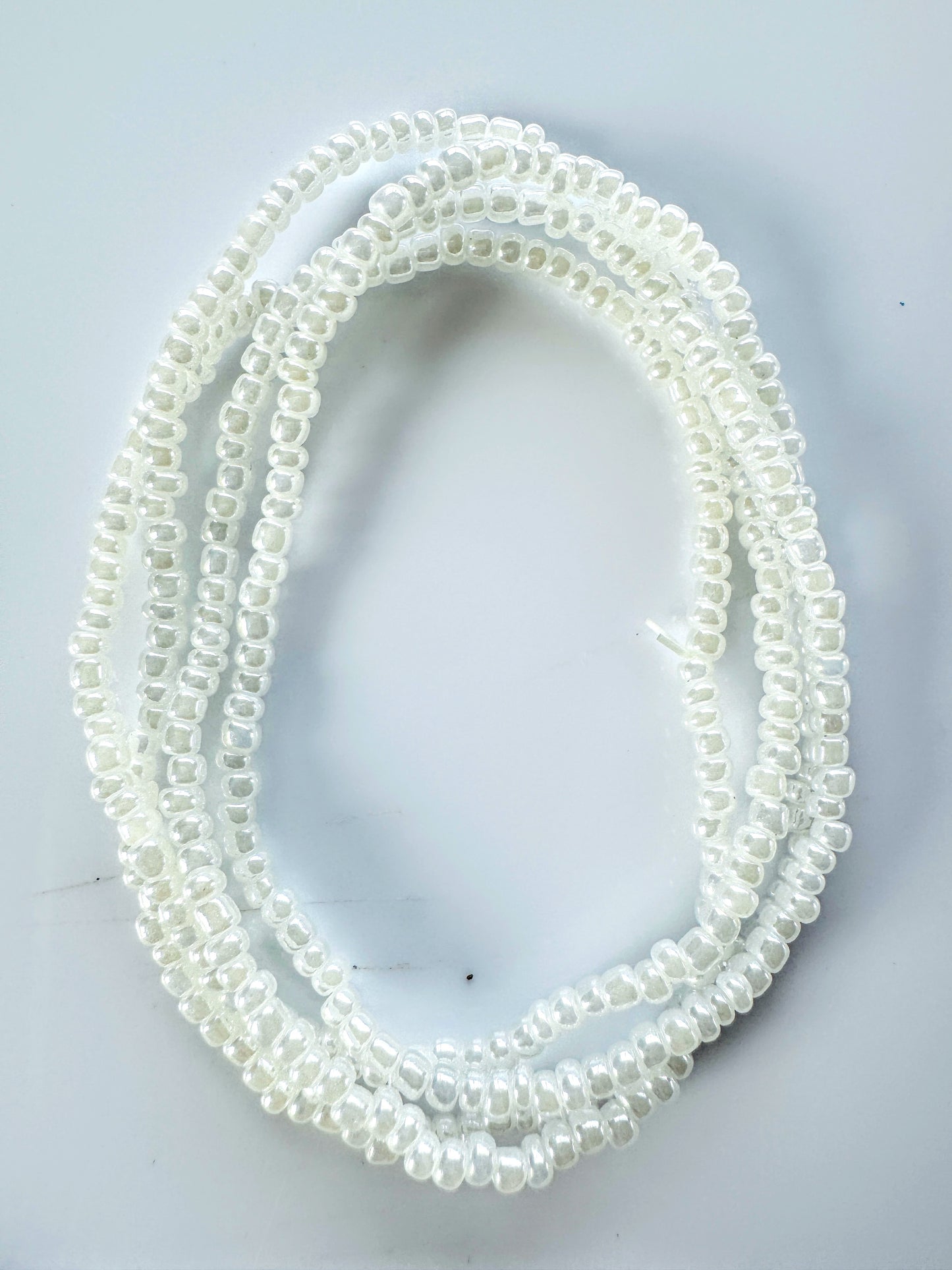 Waist Beads white & Silver 80cm