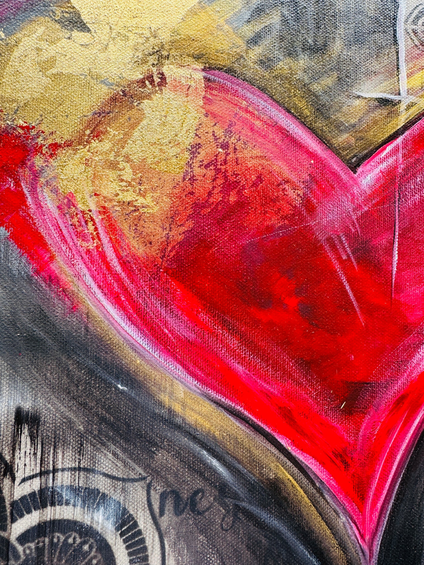 Original NZ Art “Patch Work Heart”