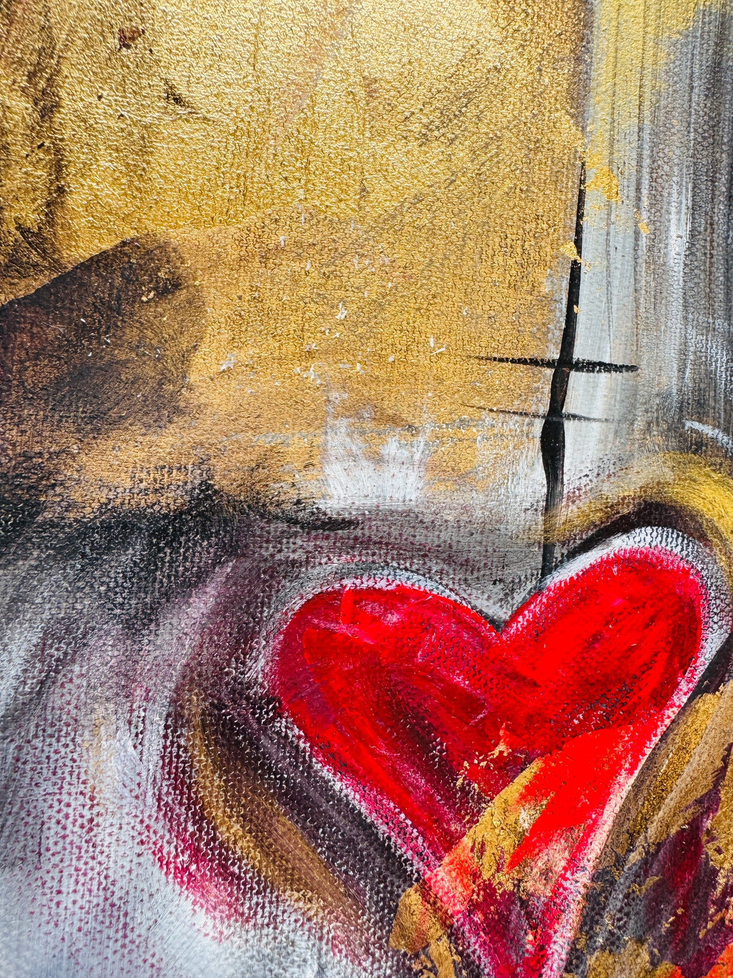 Original NZ Art “Patch Work Heart”