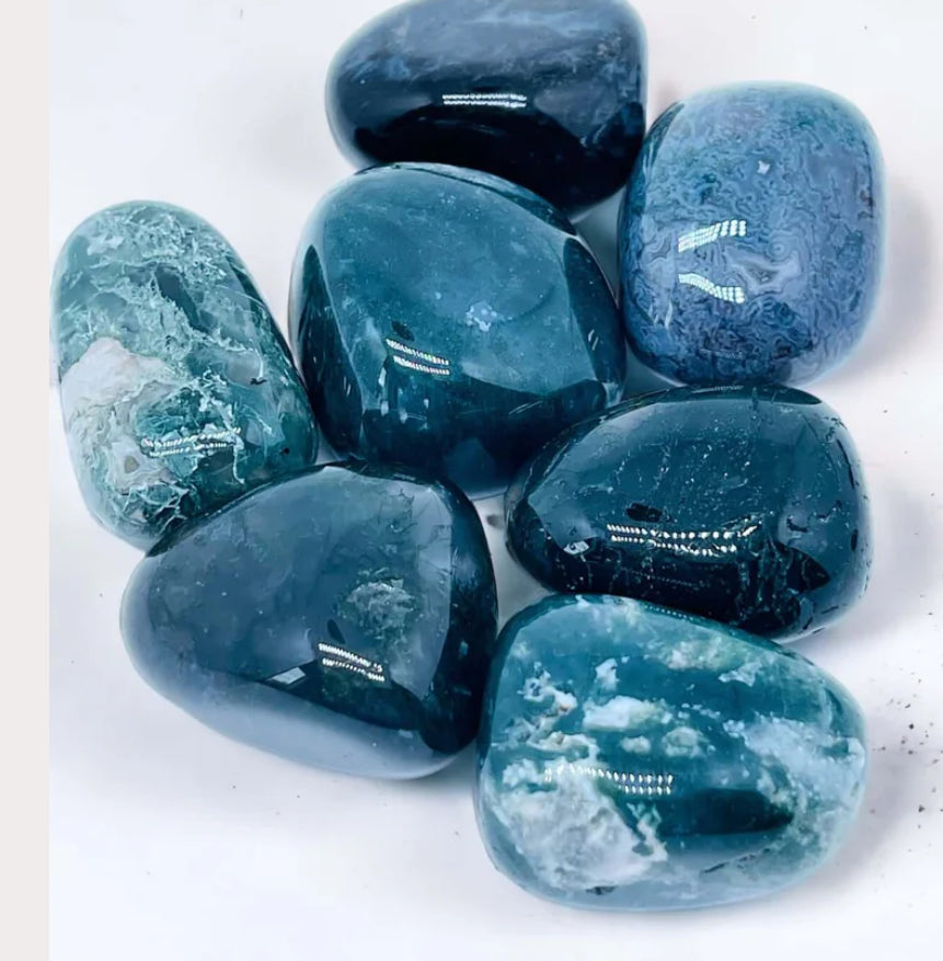 Moss Agate Tumble