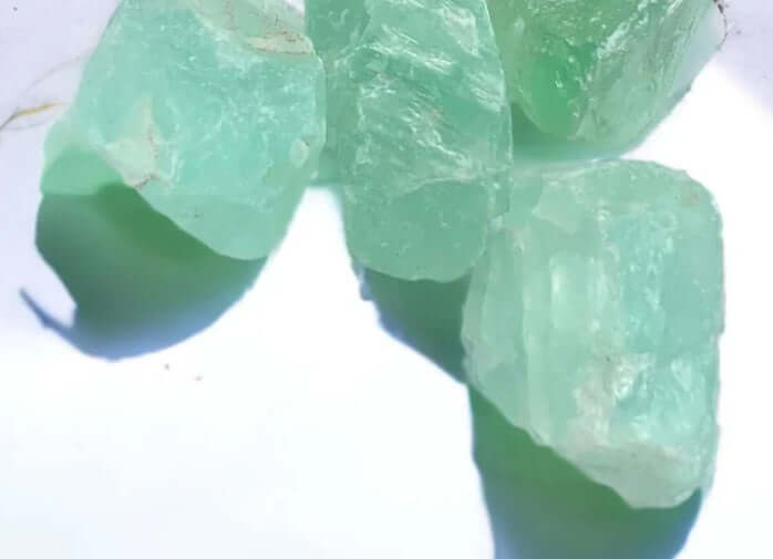 Green Fluorite Rough stones.