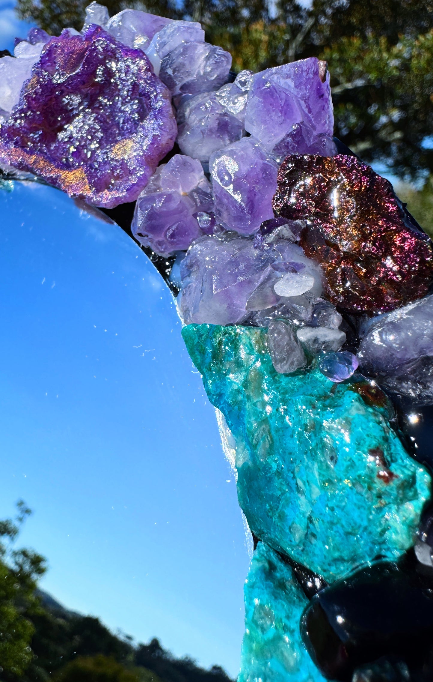 “Moon Beam” Crystal Mirror 25cm