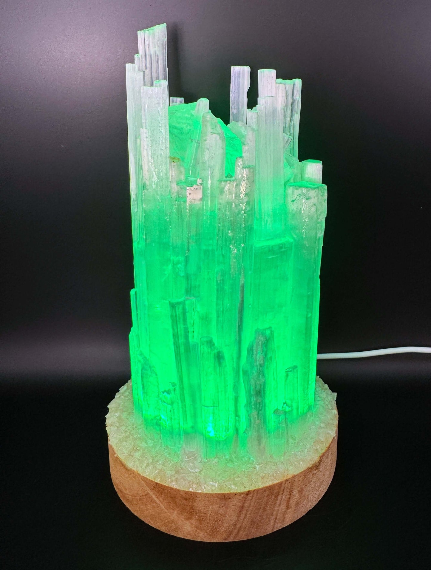 Rainbow Selenite/ Rose Quartz Lamp (10cm Base) 3