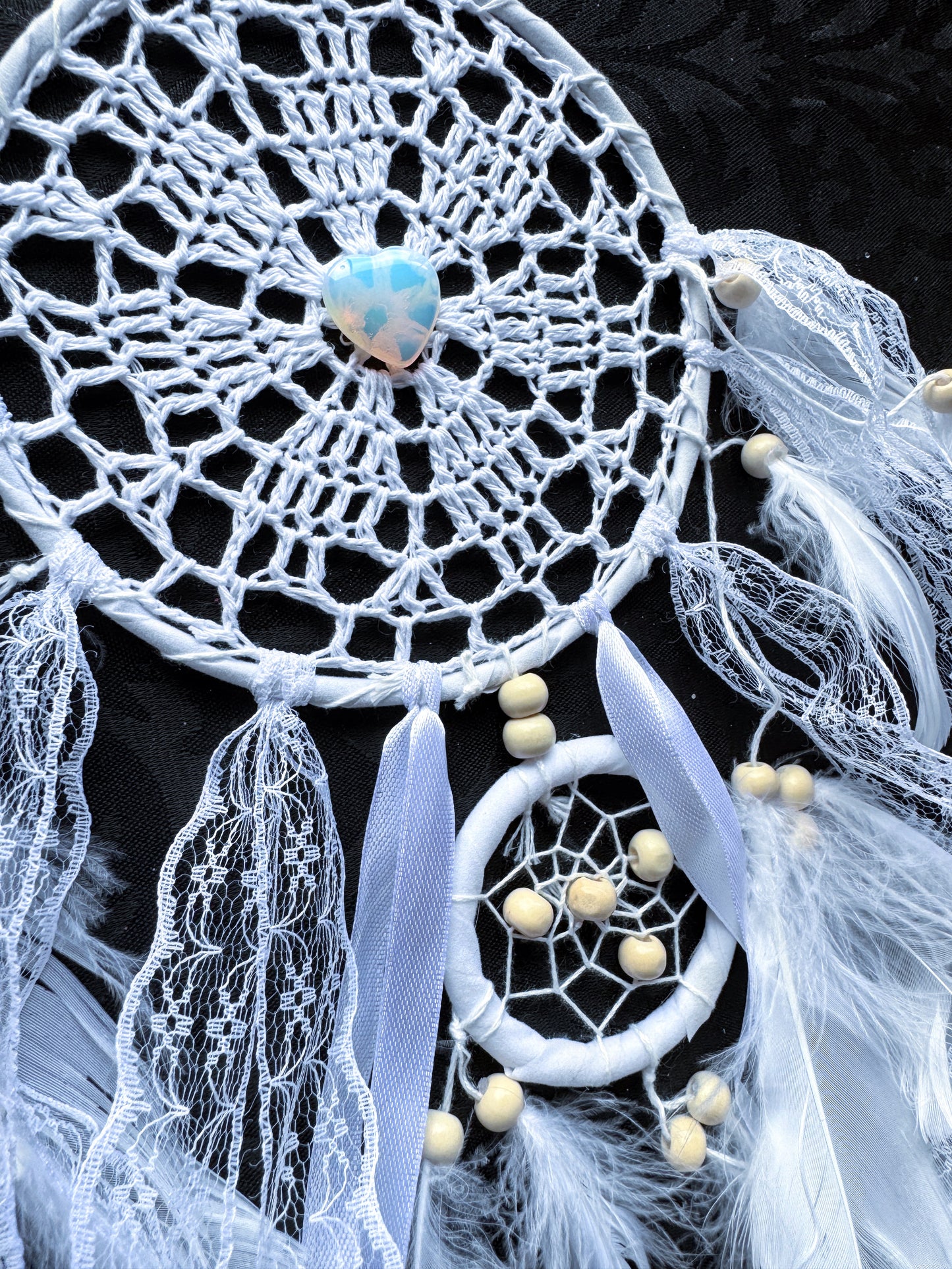 White double ring dream catcher