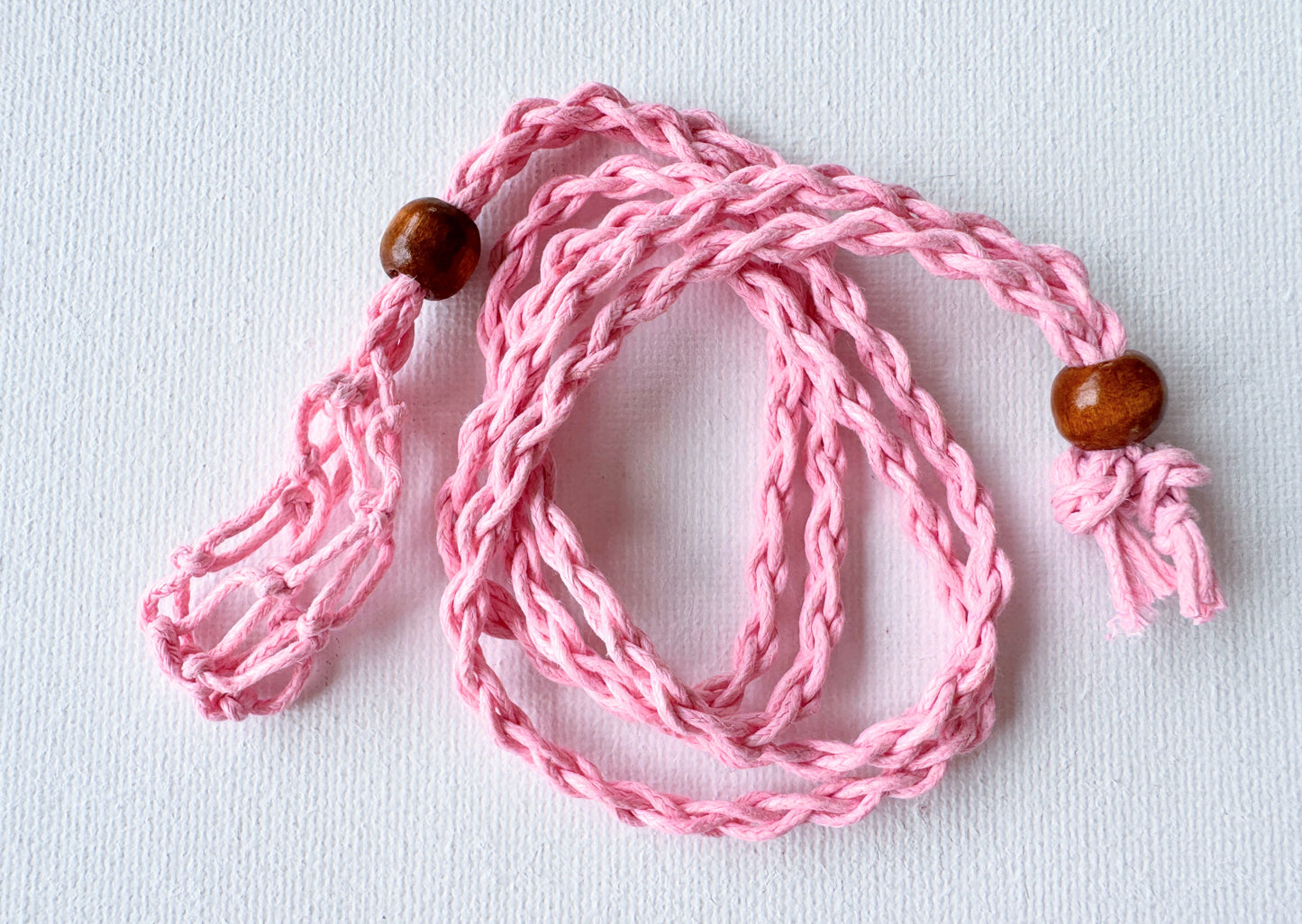 Crystal macrame Net Necklace.