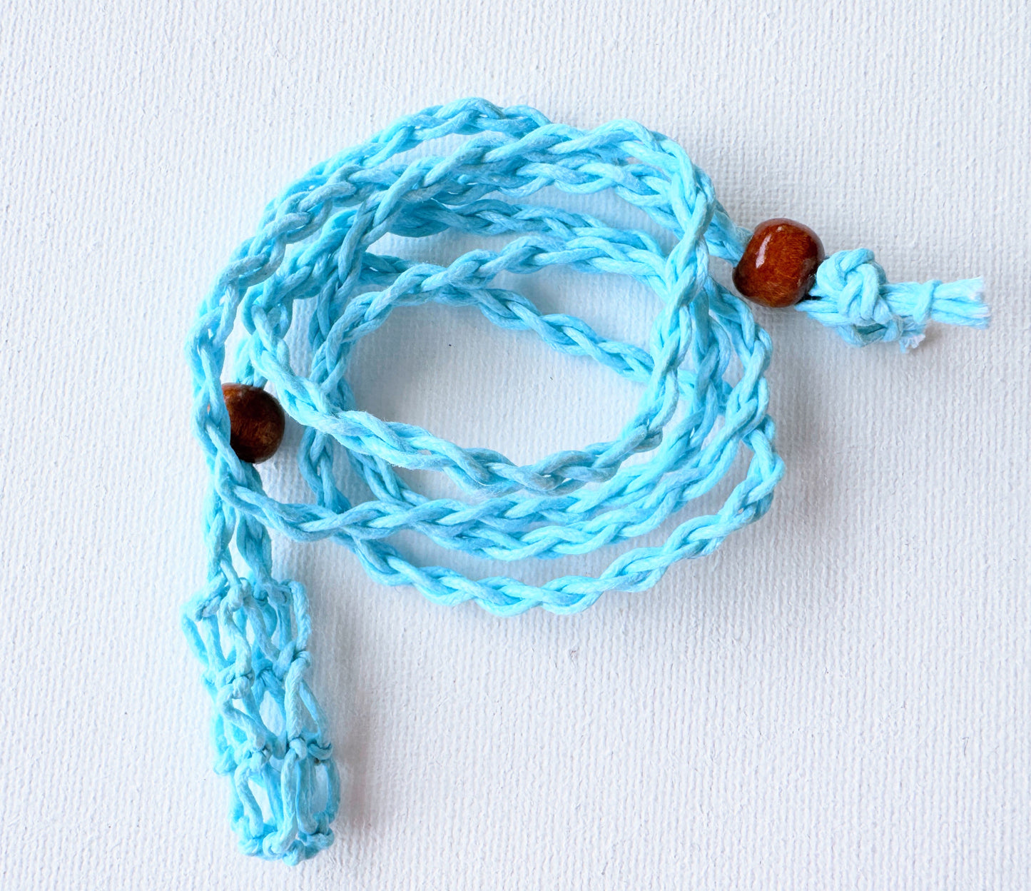 Crystal macrame Net Necklace.