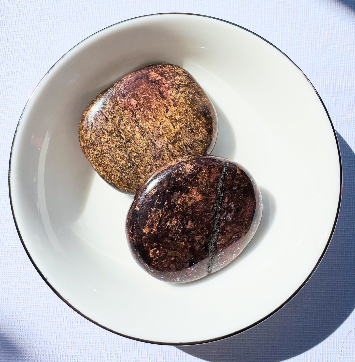 Bronzite Palm Stone