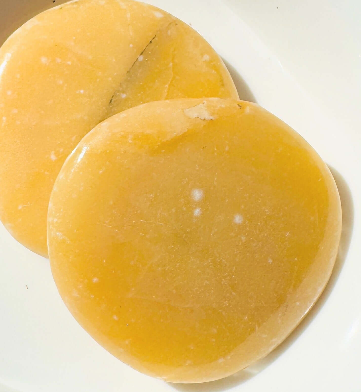 Yellow Calcite Palm Stone