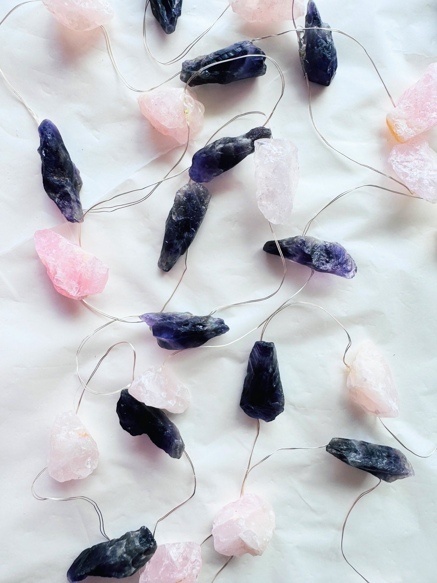 Crystal Fairy Lights Amethyst & Rose Quartz 3M