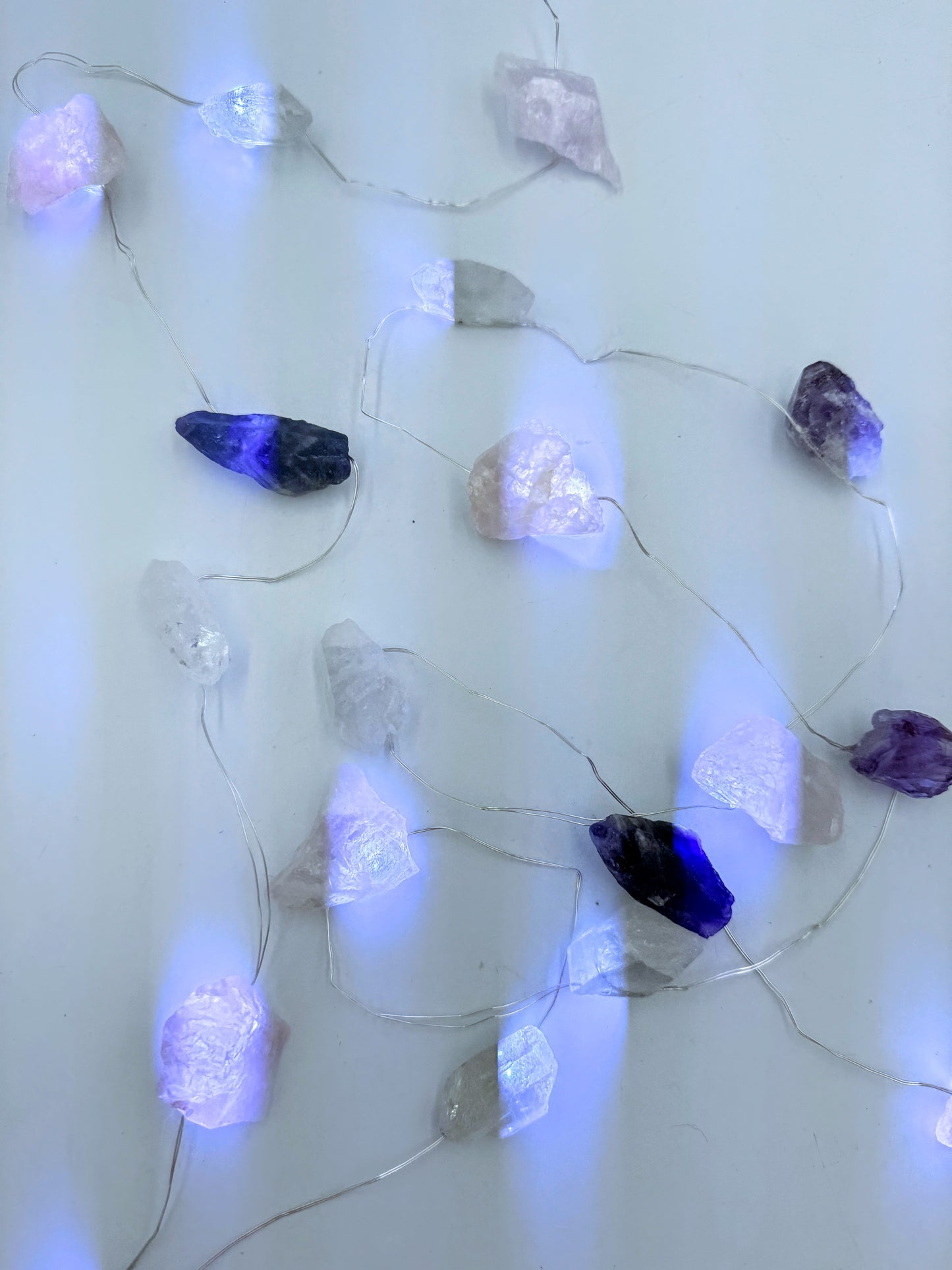 Crystal Fairy Lights Amethyst Rose Quartz & Clear Quartz 2 M