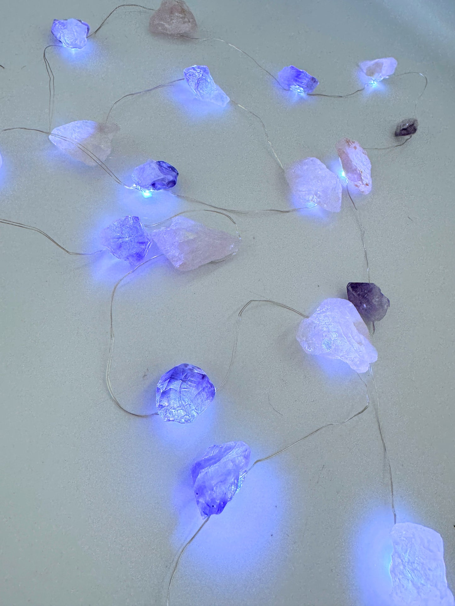 Crystal Fairy Lights Amethyst & Rose Quartz 2M