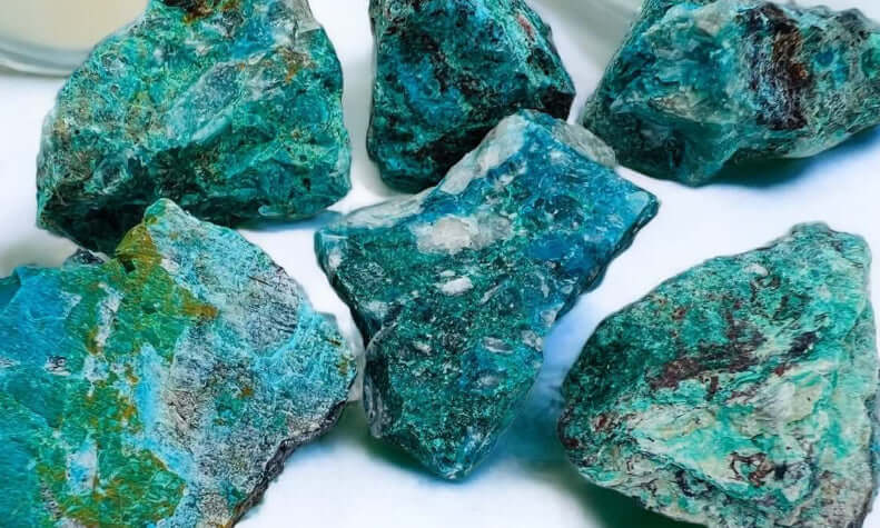 Rough Chrysocolla Stones