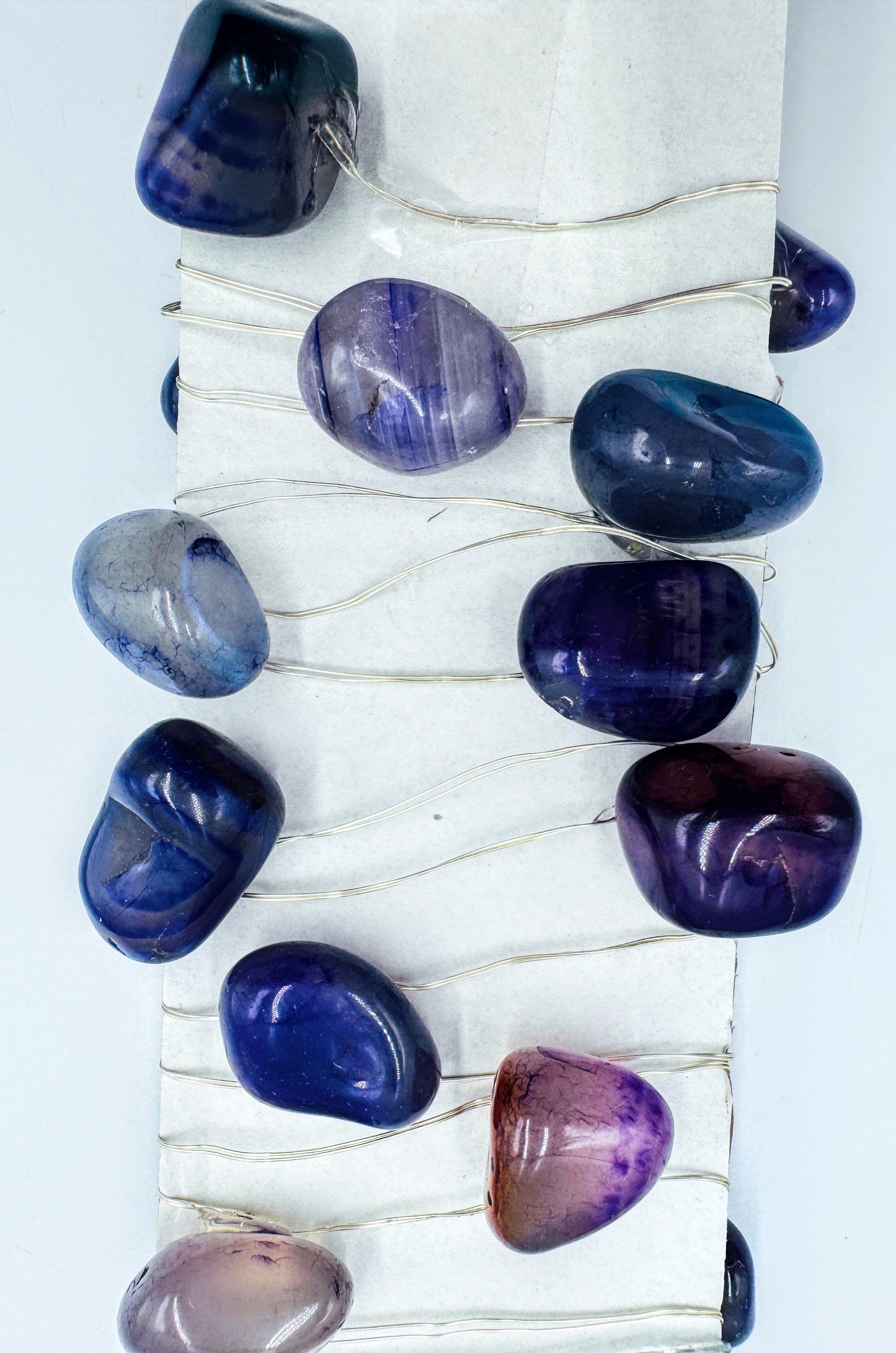 Crystal Fairy Lights Tumbled Purple Agate 2M