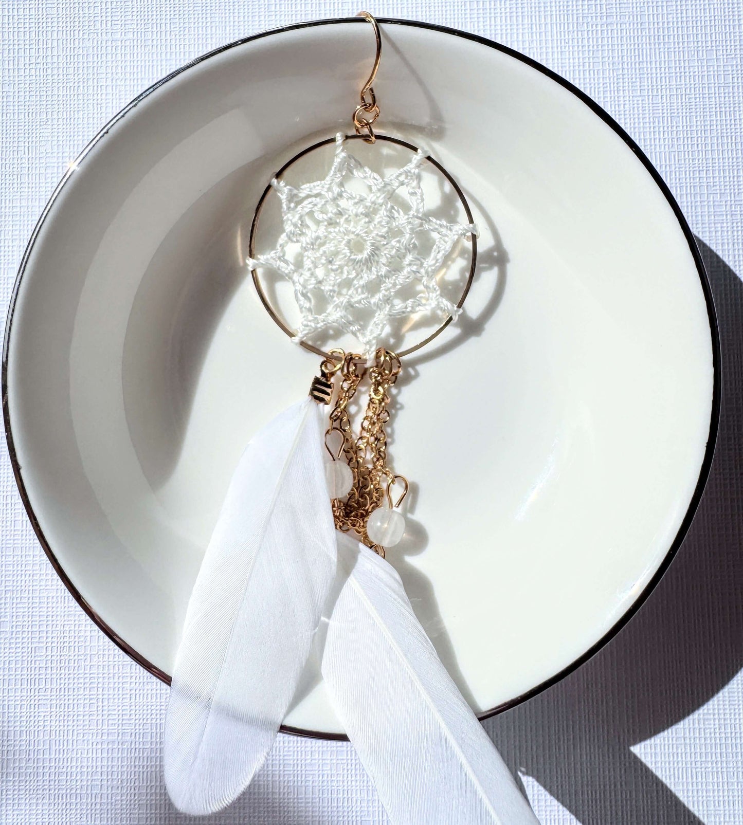 Dream Catcher Feather Earrings