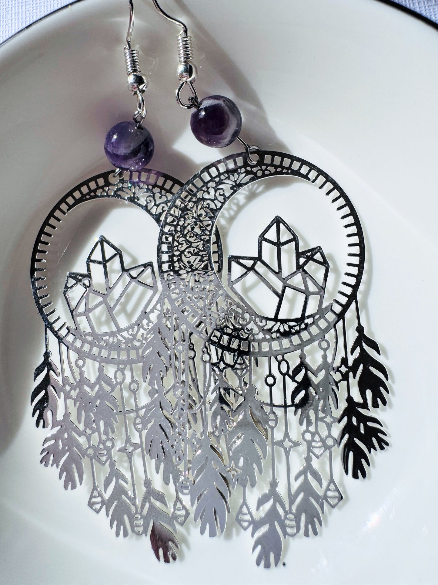 Crystal Moon Earrings