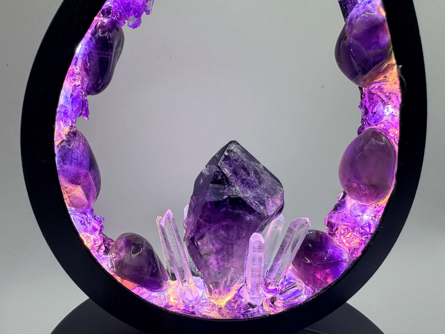 Crystal Flame Lamp “Lavender Love”